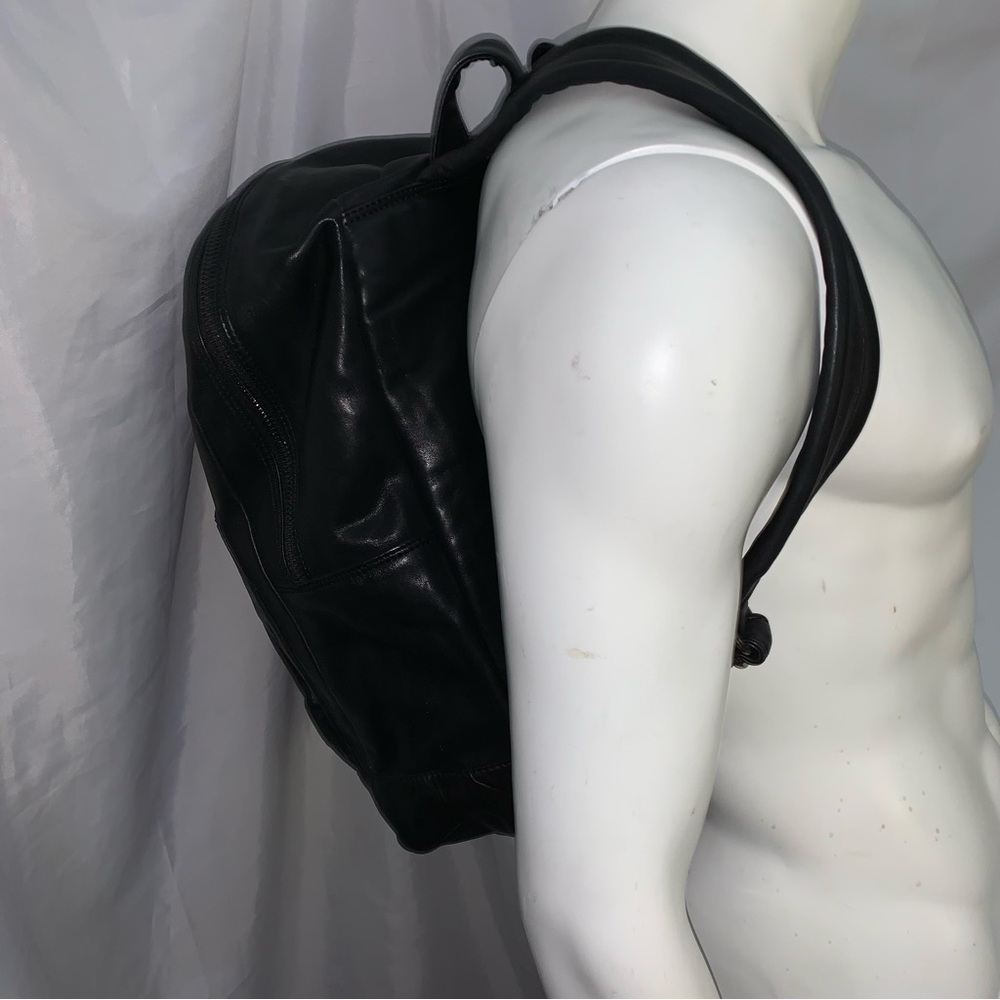 nwt D'AMICO oversized black KIDSKIN LEATHER backpack